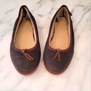 New UGG Antoinette Ballet Flat Shearling Lining.